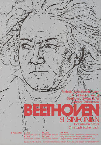 Beethoven, Tonhalle-Gesellschaft Zürich, Juni-Festwochen 84, Grosser Tonhallesaal, Zürich