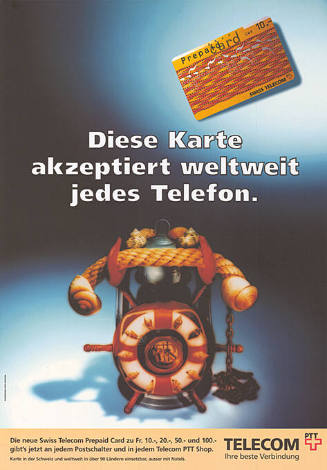 Diese Karte akzeptiert weltweit jedes Telefon. Telecom