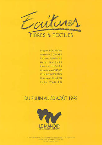 Ecritures, fibres & textiles, Le Manoir de la Ville de Martigny