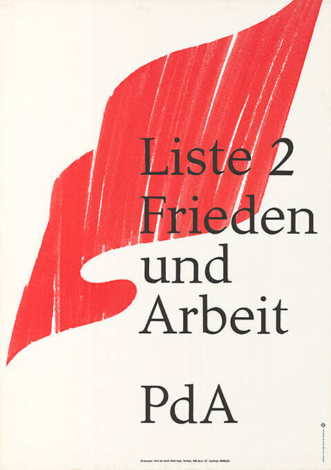 Liste 2, Frieden und Arbeit, PdA