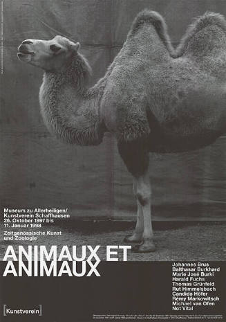 Animaux et animaux, Museum zu Allerheiligen / Kunstverein Schaffhausen