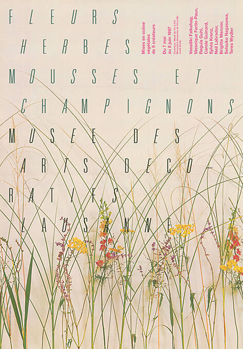 Fleurs herbes mousses et champignons, Musée des Arts décoratifs, Lausanne