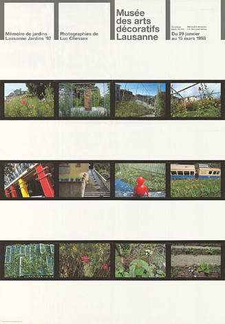 Mémoire de jardins, Photographies de Luc Chessex, Musée des arts décoratifs Lausanne