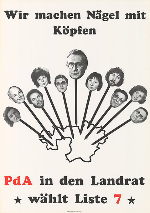 Wir machen Nägel mit Köpfen, PdA in den Landrat, wählt Liste 7