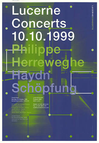 Lucerne Concerts, 10.10.1999, Philipp Herrenweghe, Joseph Haydn, Die Schöpfung, Konzertsaal Luzern