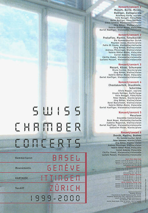 Swiss Chamber Concerts, Basel, Genf, Ittigen, Zürich