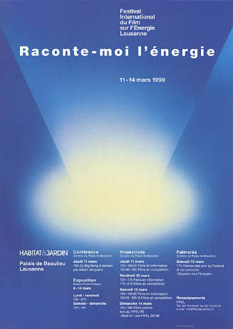 Raconte-moi l’énergie, Festival International du Film sur l’Énergie, Lausanne