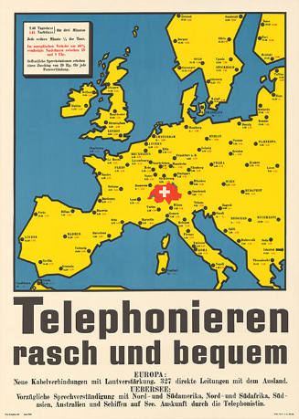 Telephonieren rasch und bequem, Europa - Übersee