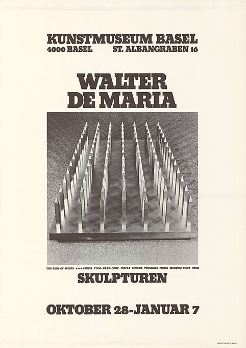 Walter de Maria, Kunstmuseum Basel