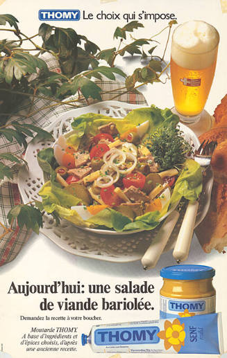 Aujourd’hui: une salade de viande bariolée. Thomy Senf