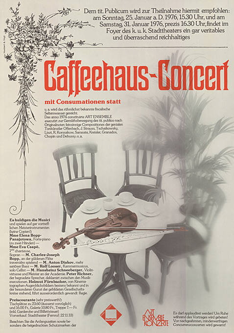 Caffeehaus-Concert, Stadttheater Basel