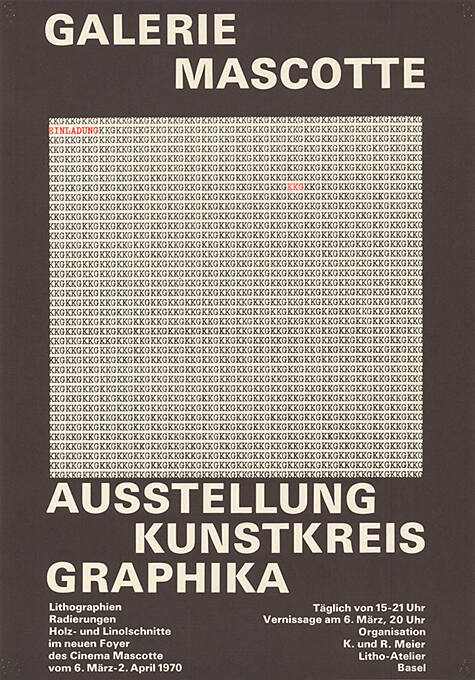 Ausstellung Kunstkreis Graphika, Galerie Mascotte