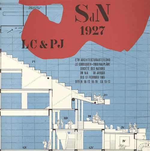 Le Corbusier, Originalpläne, Société des Nations, ETH Architekturabteilung, Zürich