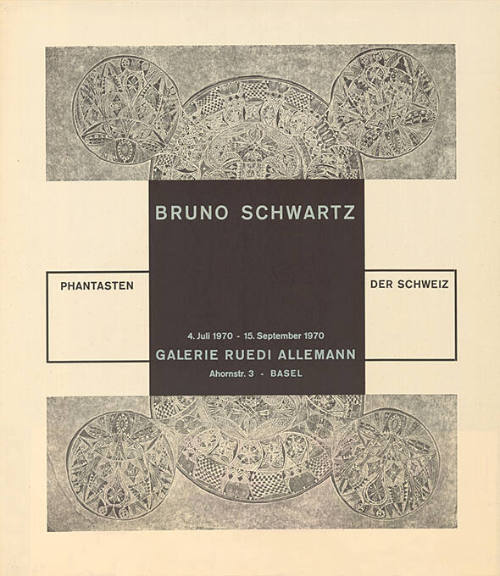 Bruno Schwartz, Galerie Ruedi Allemann, Basel