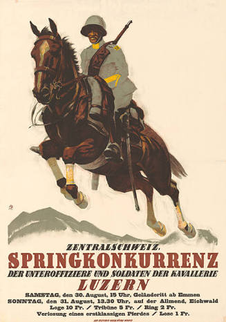 Zentralschweiz. Springkonkurrenz der Unteroffiziere und Soldaten der Kavallerie, Luzern