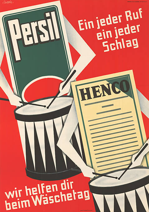 Persil, Henco, Ein jeder Ruf, ein jeder Schlag, wir helfen dir beim Wäschetag