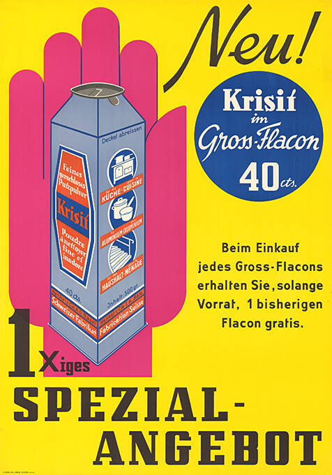 Neu! Krisit im Gross-Flacon, 1×iges Spezial-Angebot