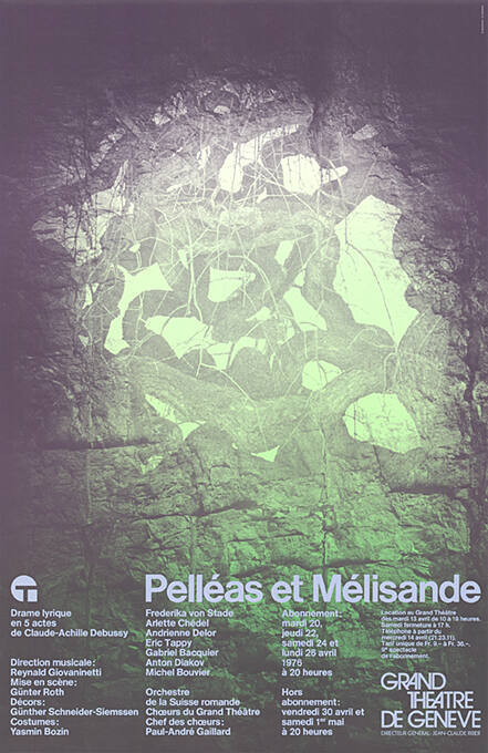 Pelléas et Mélisande, Claude-Achille Debussy, Grand Théâtre de Genève