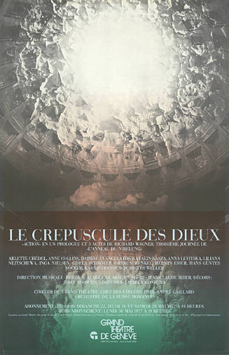 Le crépuscule des Dieux, Richard Wagner, Grand Théâtre de Genève