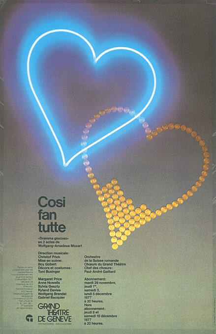 Cosi fan tutte, W. A. Mozart, Grand Théâtre de Genève