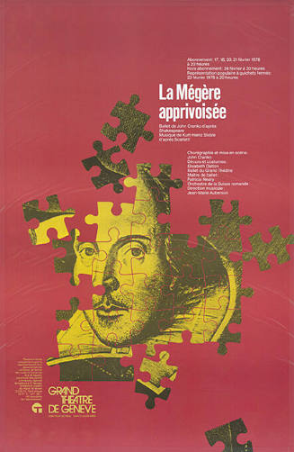 La Mégère apprivoisée, Ballet, Shakespeare, John Cranko, Grand Théâtre de Genève