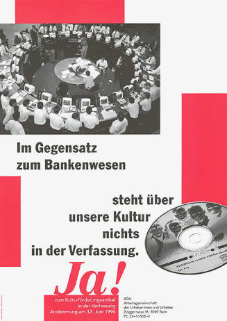 Im Gegensatz zum Bankwesen, steht über unsere Kultur nichts in der Verfassung, Ja! zum Kulturförderungsartikel in der Verfassung