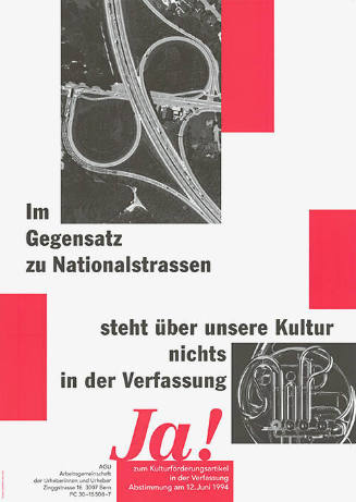 Im Gegensatz zu Nationalstrassen, steht über unsere Kultur nichts in der Verfassung, Ja! zum Kulturförderungsartikel in der Verfassung
