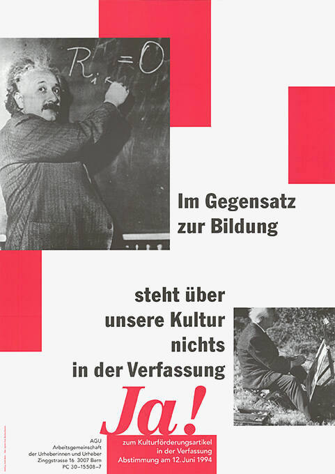 Im Gegensatz zur Bildung, steht über unsere Kultur nichts in der Verfassung, Ja! zum Kulturförderungsartikel in der Verfassung