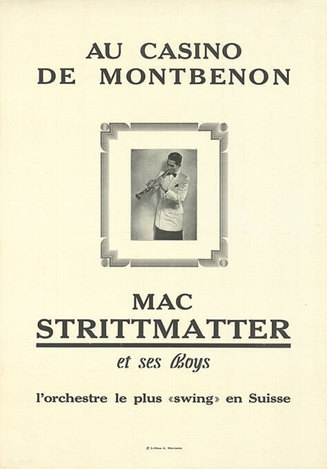 Mac Strittmatter et ses Boys au Casino de Montbenon