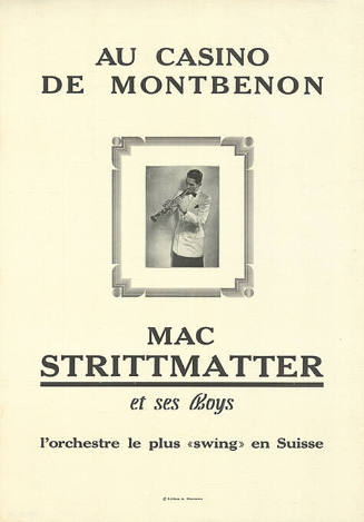 Mac Strittmatter et ses Boys au Casino de Montbenon