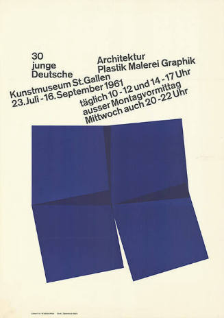 30 junge Deutsche, Architektur Plastik Malerei Graphik, Kunstmuseum St. Gallen