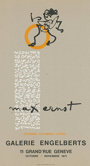 Max Ernst, Dessins, Estampes, Livres, Galerie Engelberts