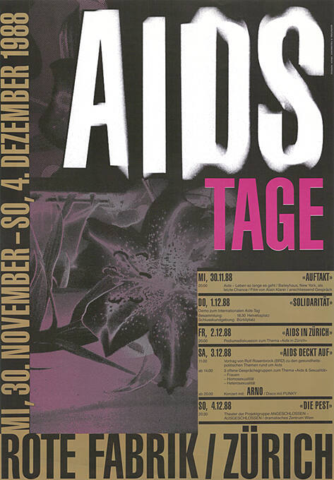 Aids Tage, Rote Fabrik / Zürich