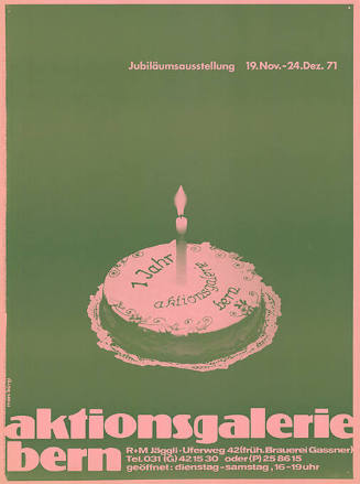 Jubiläumsausstellung, 1 Jahr Aktionsgalerie Bern