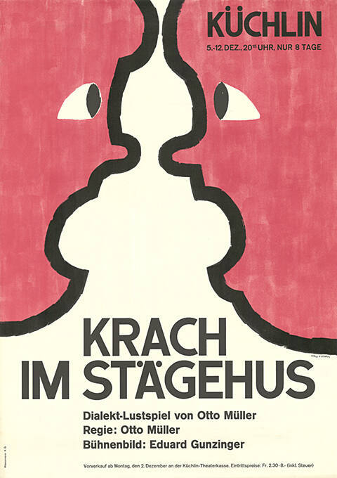 Krach im Stägehus, Otto Müller, Theater Küchlin, Basel