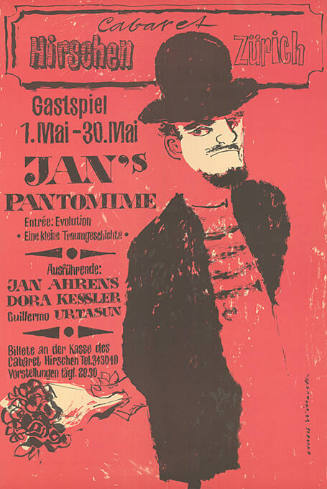 Jan’s Pantomime, Eine kleine Traumgeschichte, Cabaret Hirschen, Zürich