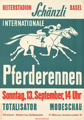 Internationale Pferderennen, Reiterstadion Schänzli Basel