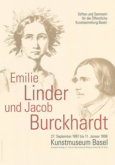 Emilie Lindner und Jacob Burckhardt, Kunstmuseum Basel