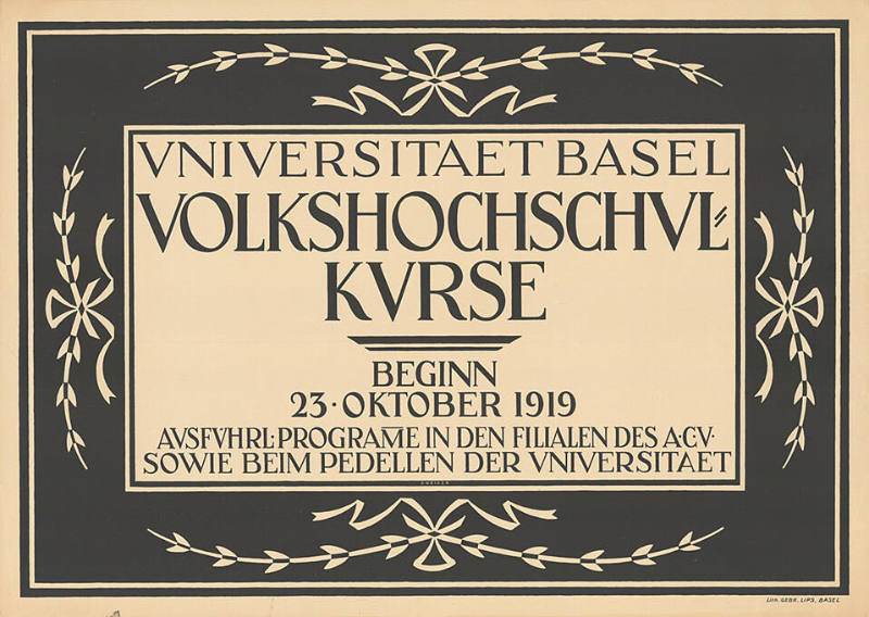 Universitaet Basel, Volkshochschulkurse