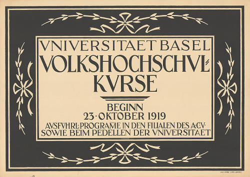 Universitaet Basel, Volkshochschulkurse