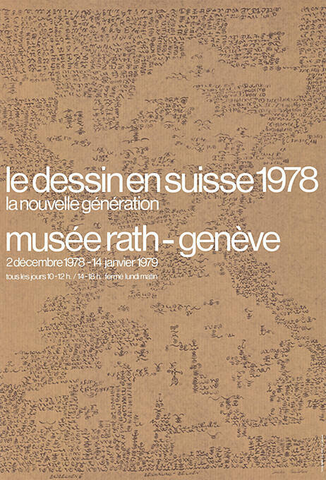 Le dessin en suisse 1978, Musée Rath, Genève