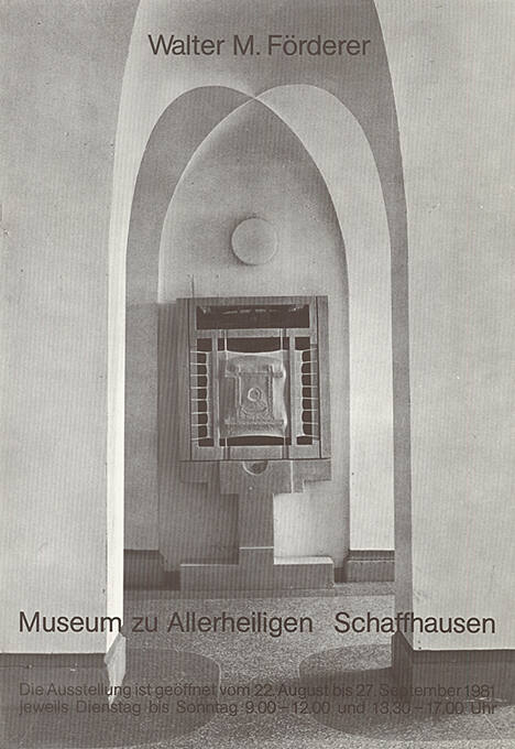 Walter M. Förderer, Museum zu Allerheiligen, Schaffhausen