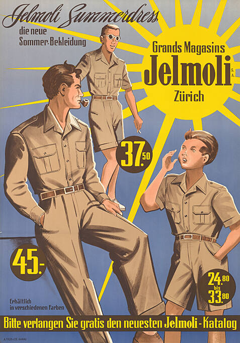 Jelmoli Summerdress, die neue Sommer-Bekleidung, Grands Magasins Jelmoli, Zürich