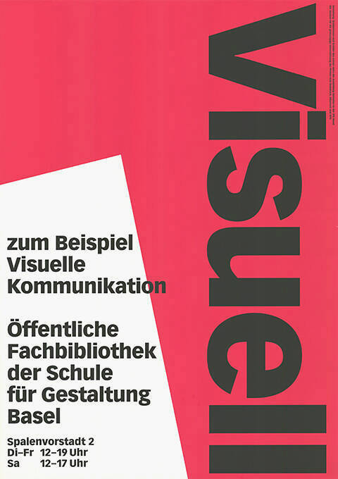 Zum Beispiel Visuelle Kommunikation, Öffentliche Fachbibliothek der Schule für Gestaltung Basel