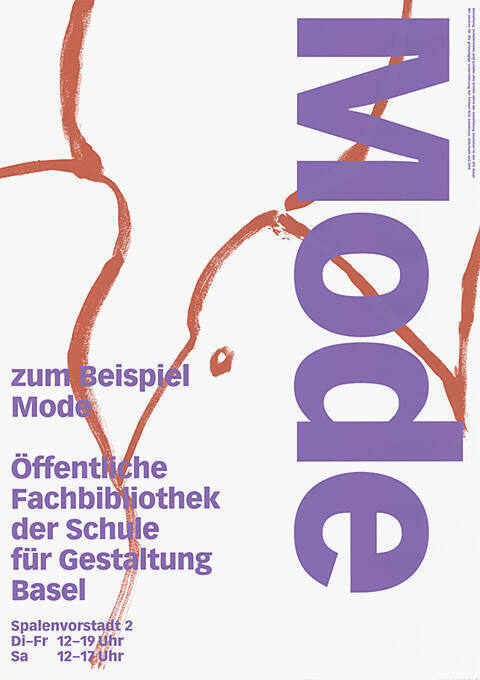 Zum Beispiel Mode, Öffentliche Fachbibliothek der Schule für Gestaltung Basel