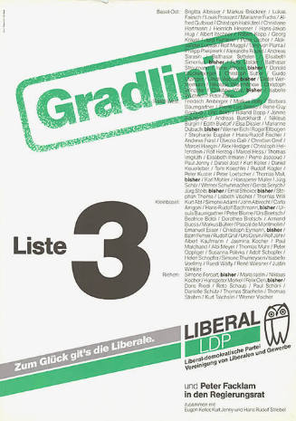 Gradlinig, Liste 3, Zum Glück git’s die Liberale. Liberal LDP