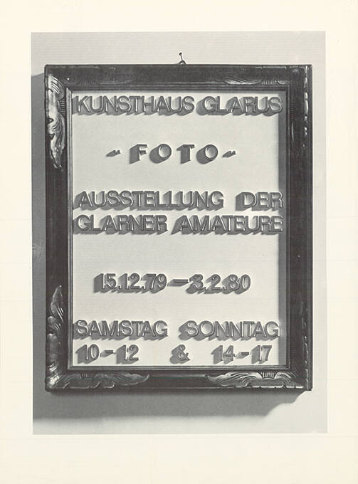 Foto, Ausstellung der Glarner Amateure, Kunsthaus Glarus