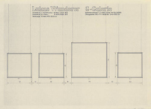 Lukas Wunderer, G-Galerie, Basel