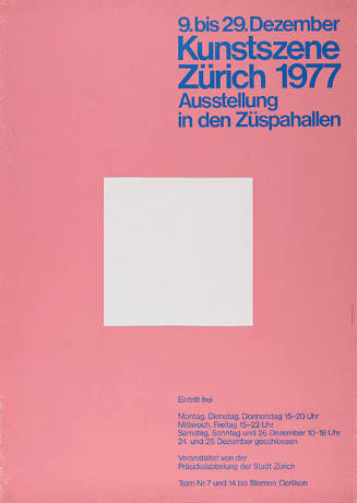 Kunstszene Zürich 1977, Züspahallen