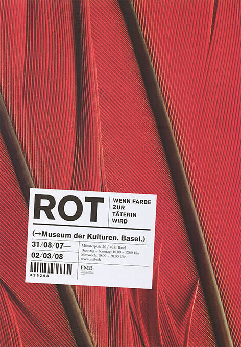 Rot, Wenn Farbe zur Täterin wird, Museum der Kulturen Basel